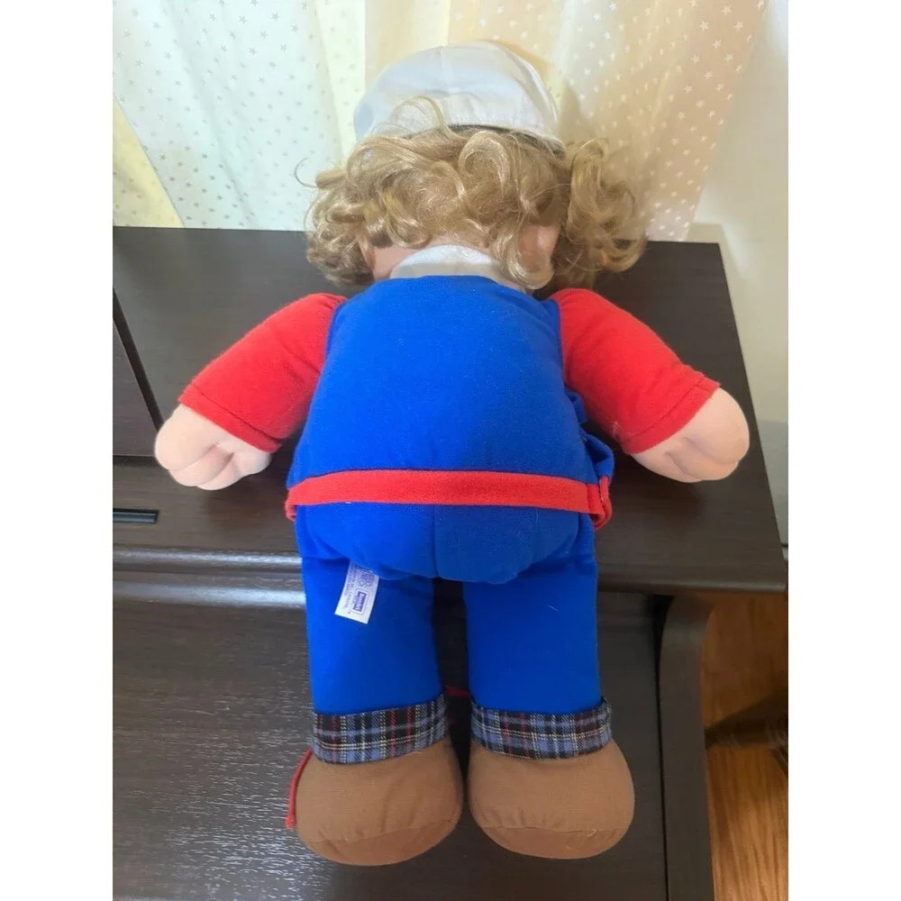 Vintage 21in Precious Moments Boy Brown Hair Hat Doll RoseArt 1995 PA-4199
